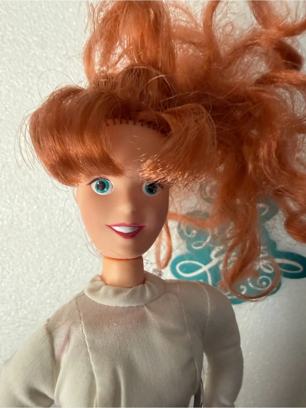 Disney Red-Orange Curly Hair Doll with Blue Eyes
